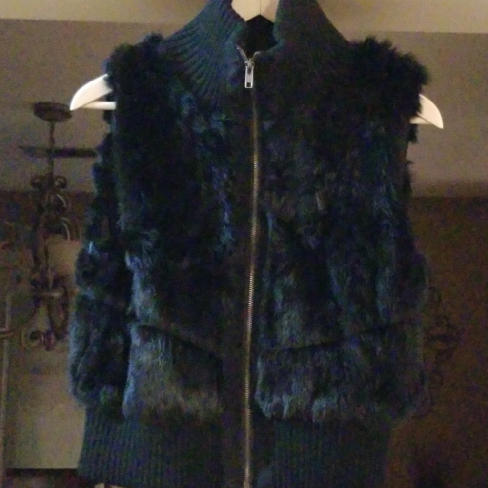 Papaya Faux Fur Vest